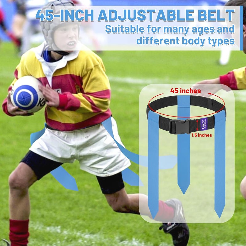 Uikro Flag Football Belts, 14 Player Flag Football Set with 42 Flags for Adults Youth Kids, Sports Training Competition - Image 4